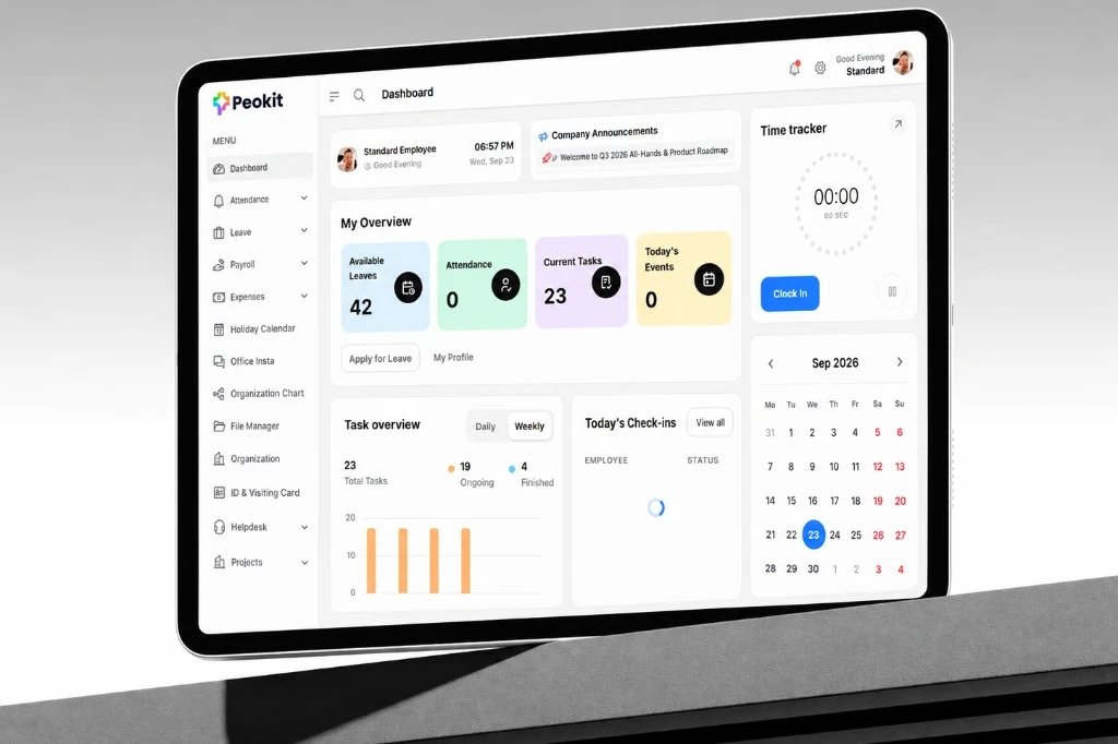PeoKit HRMS Workforce Dashboard